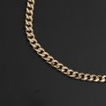 Tank Chain Side Chain 18k Yellow Gold Mens Thick Necklace Hip Hop Tide Brand no Pendant