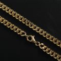 Tank Chain Side Chain 18k Yellow Gold Mens Thick Necklace Hip Hop Tide Brand no Pendant