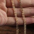 Tank Chain Side Chain 18k Yellow Gold Mens Thick Necklace Hip Hop Tide Brand no Pendant