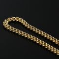 Tank Chain Side Chain 18k Yellow Gold Mens Thick Necklace Hip Hop Tide Brand no Pendant