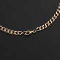 Tank Chain Side Chain 18k Yellow Gold Mens Thick Necklace Hip Hop Tide Brand no Pendant