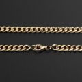 Tank Chain Side Chain 18k Yellow Gold Mens Thick Necklace Hip Hop Tide Brand no Pendant