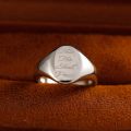 This Too Shall Pass - Solomons Seal Ring in 10K Gold or Platinum with Retro and Unique Design for Men and Women