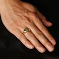 This Too Shall Pass - Solomons Seal Ring in 10K Gold or Platinum with Retro and Unique Design for Men and Women