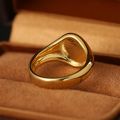 This Too Shall Pass - Solomons Seal Ring in 14K Gold or Platinum with Retro and Unique Design for Men and Women