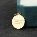 To Every Thing There Is A Season Pendant Necklace for Men Women Him Birthday 18K Real Gold Jewelry Christmas Gifts Personalize Customize