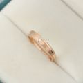 Truth Small Diamond Ring 18k Gold Brushed Men And Women Ring White Platinum Rose Gold Wedding Anniversary Custom