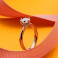 Wedding diamond ring custom 18K gold six claw 30 50 cents 1 carat real diamond platinum ring genuine GIA certificate