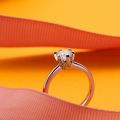 Wedding diamond ring custom 18K gold six claw 30 50 cents 1 carat real diamond platinum ring genuine GIA certificate