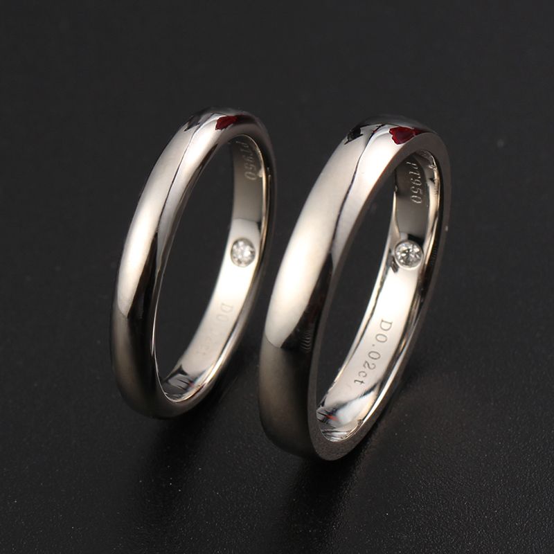 Set with Diamonds Creative Wedding Ring Small Diamonds Men and Women Couple 14K Rose White Gold Jewelry Gifts for Girls Her Personalize Customize