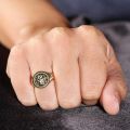 Shakespeares Lovers Knot Ring - 10K Yellow Gold, Rose Gold, or Platinum Customized for Men and Women with Wax Seal Engraving