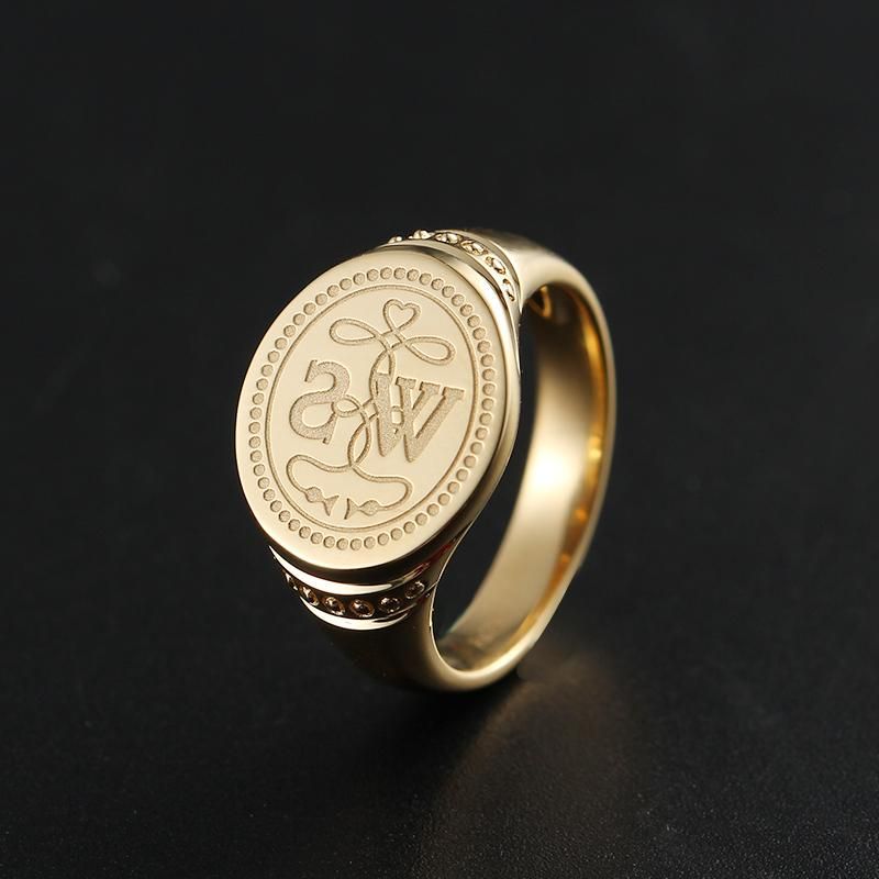 Shakespeares Lovers Knot Ring - 14K Yellow Gold, Rose Gold, or Platinum Customized for Men and Women with Wax Seal Engraving