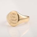 This Too Shall Pass - Solomons Seal Ring in 18K Gold or Platinum with Retro and Unique Design for Men and Women
