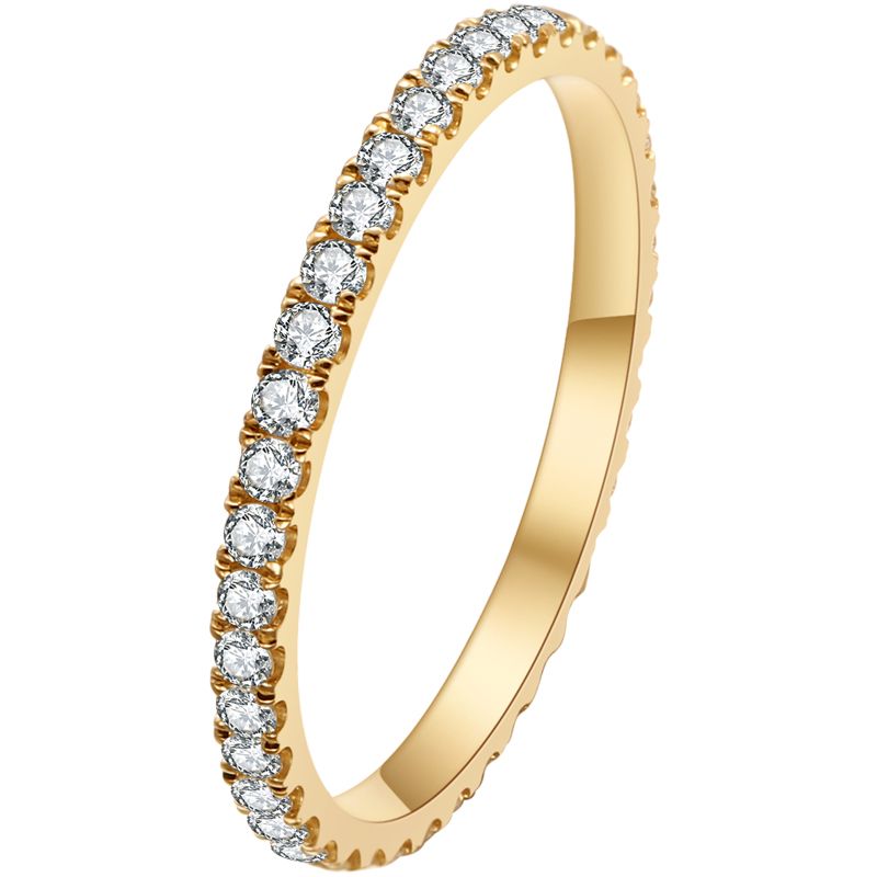 Tiny Diamond Ring 18k White Rose Gold Crushed Diamond Ring Woman Fashion Personality Small Freshness